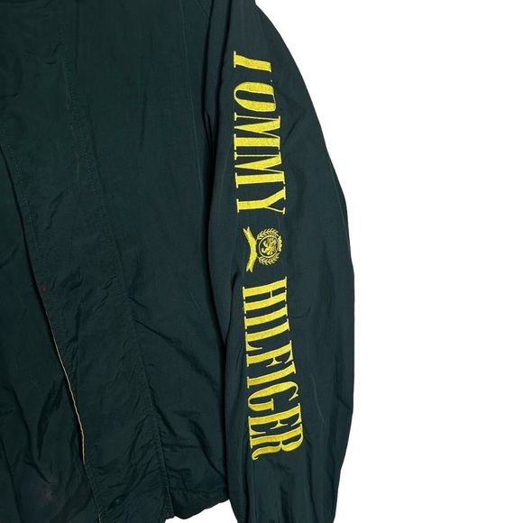 Vintage 90s Tommy Hilfiger Hooded Windbreaker Large - Picture 2 of 6